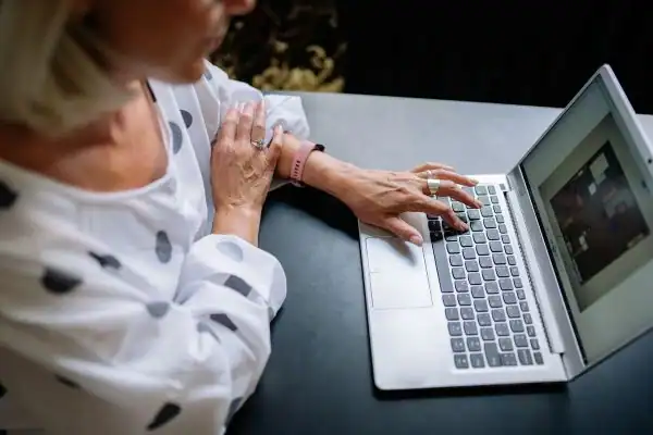 Image of woman attending online mediation Newport services from Barker Mediation